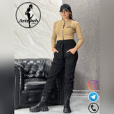 شلوار بافت زنانه جیبدار مشکی