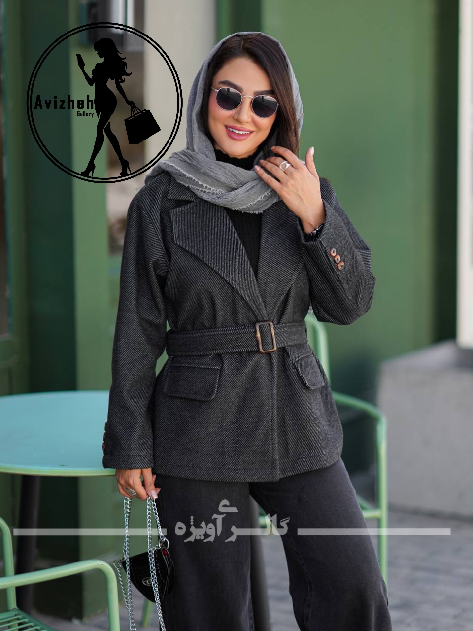 کُت فوتر زنانه یقه انگلیسی دو جیب جنس فوتر کجراه