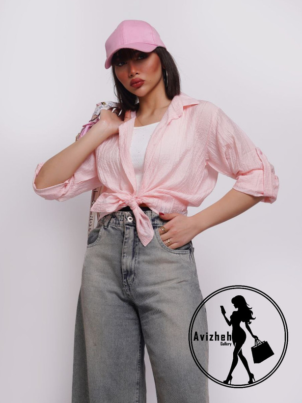 شومیز کراپ نگینی جنس پری شیشه ای