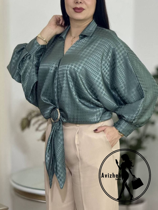 شومیز ساتن سگکدار